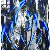 K. Résidu industriel --1  2016  acrylique, aérosol et photographie marouflée sur toile 130x97cm